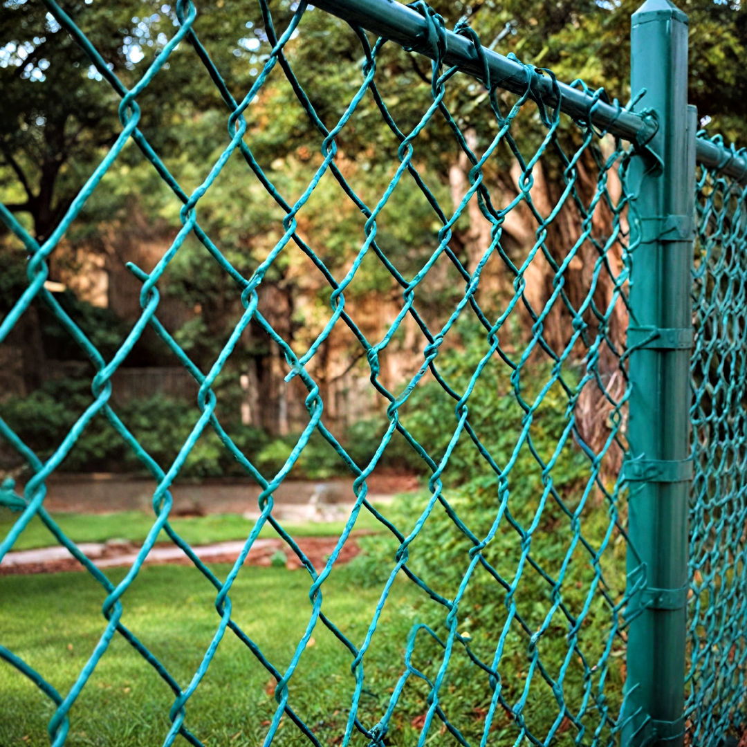 durable vinyl coated chain link fence - 40 Garden Fence Ideas