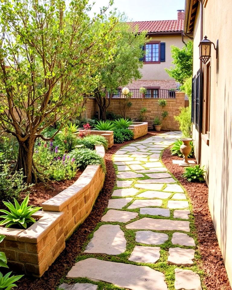 durable walkway for italian backyard - 20 Italian Backyard Ideas