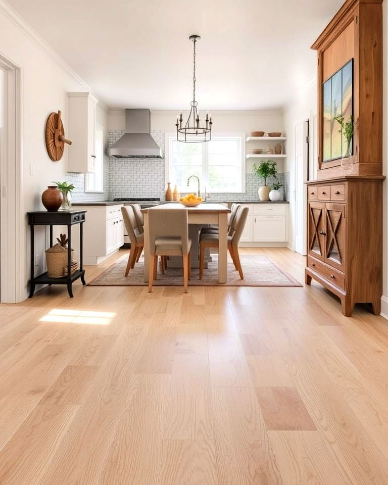 durable white oak flooring - 40 Farmhouse Flooring Ideas
