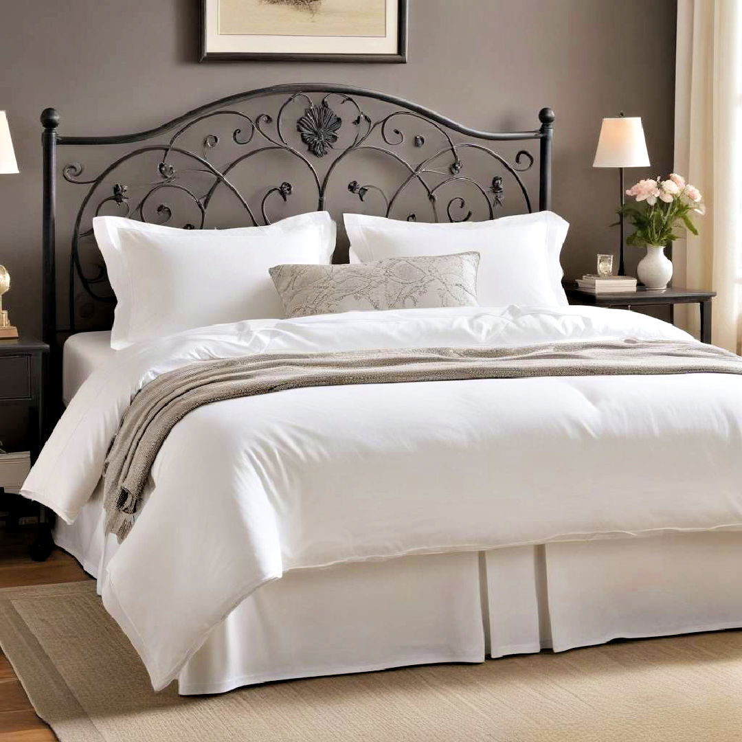 durable wrought iron black headboard - 15 Black Headboard Bedroom Ideas