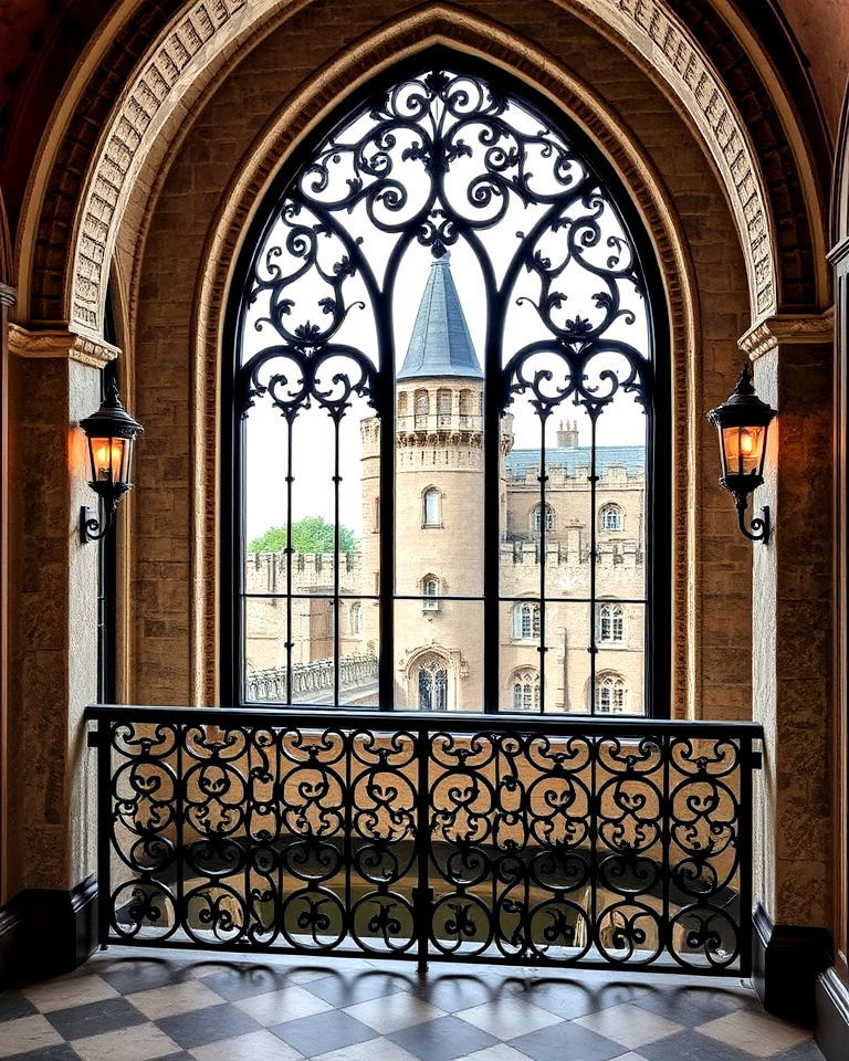 durable wrought iron details - 25 Gothic Castle Ideas