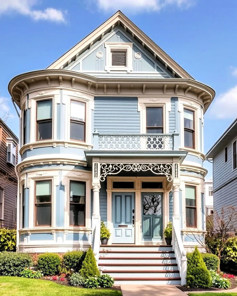 dusty blue victorian home color - 15 Blue Victorian House Colors