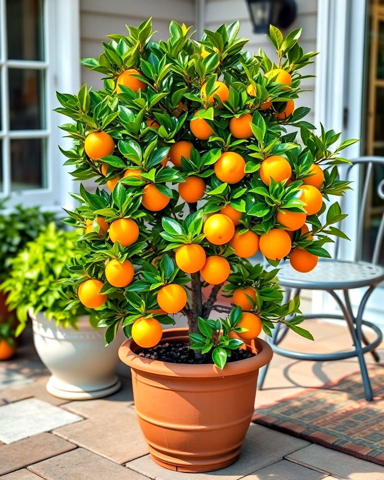 dwarf citrus tree for outdoor space - 30 Outdoor Plants for Patio