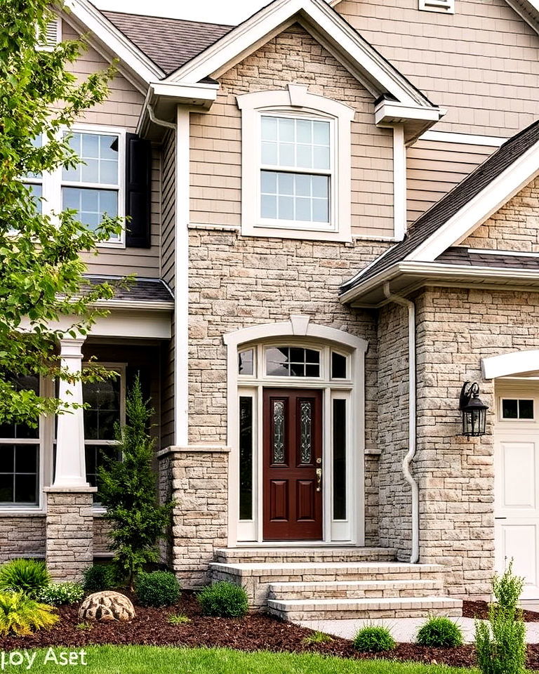 dynamic dual textured facades - 20 Two-tone Siding Designs