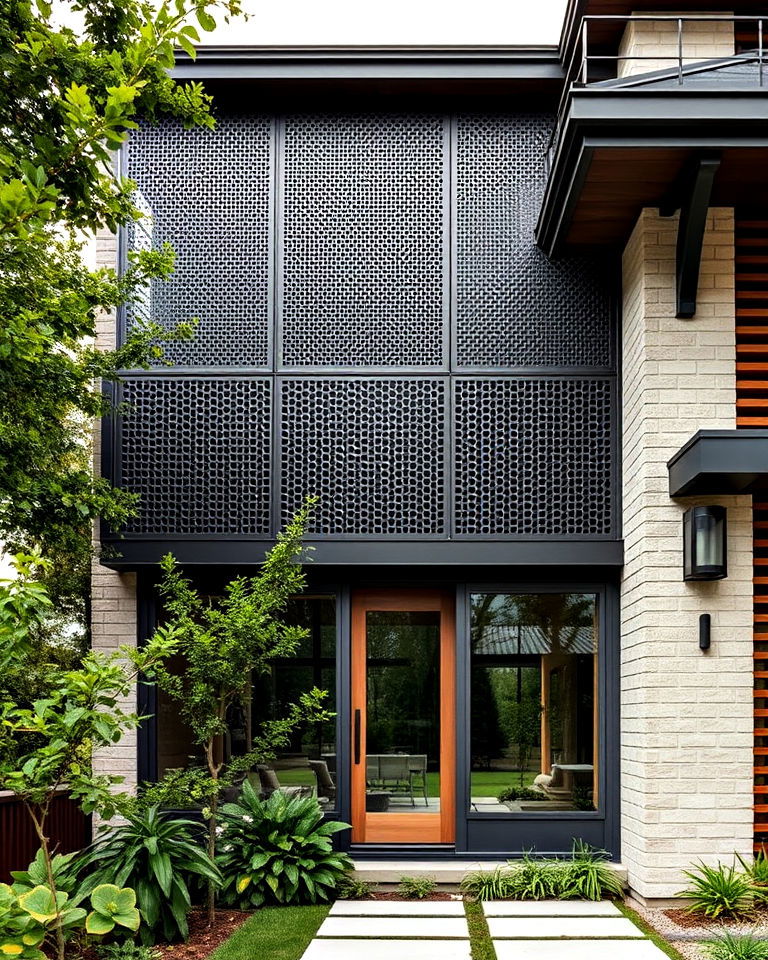 dynamic facades with versatile screens - 35 Modern House Exterior Design Ideas