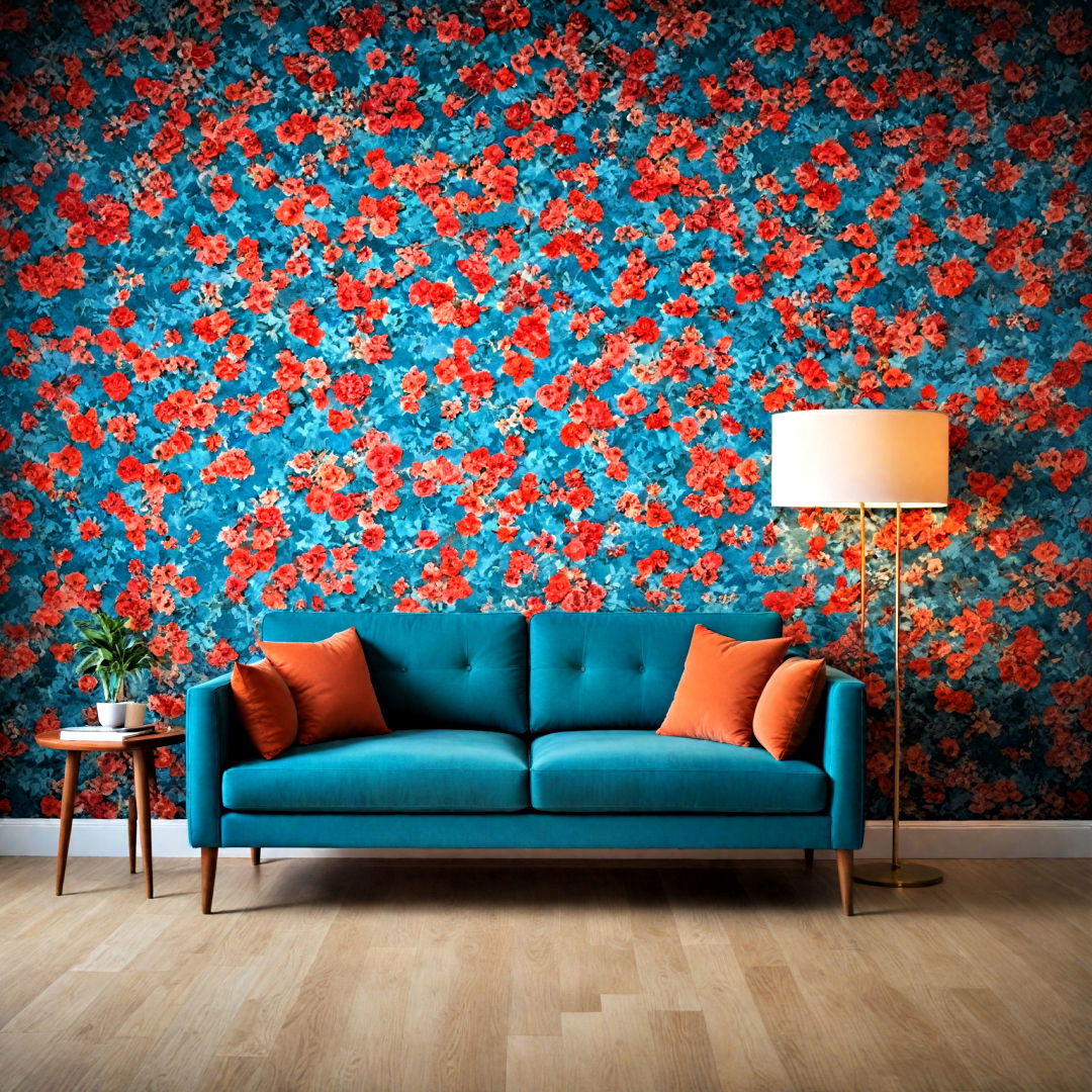 dynamic floral wallpaper - 40 Aesthetic Room Ideas