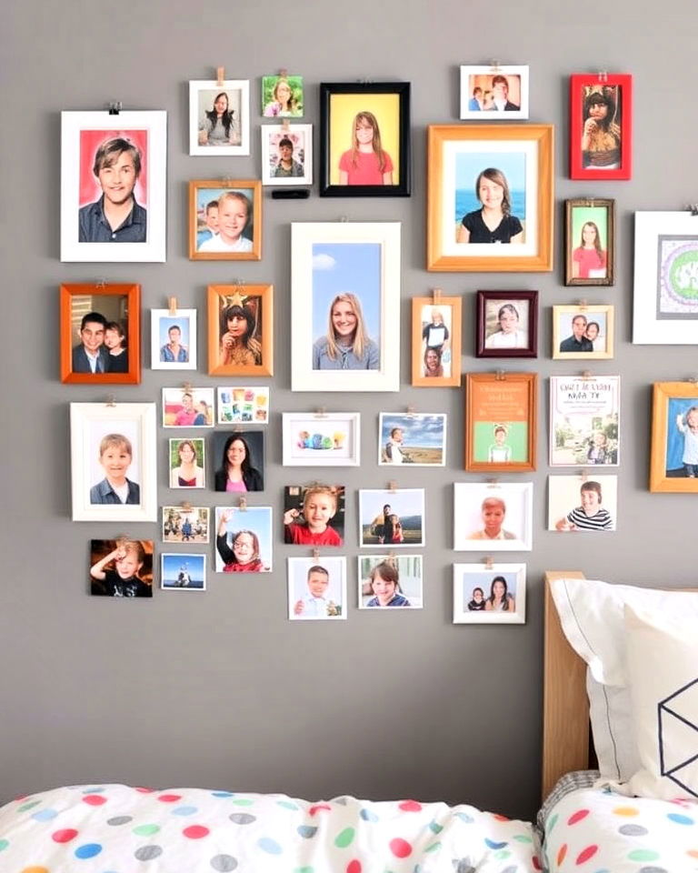 dynamic interactive photo wall - 30 Kids Room Accent Wall Ideas