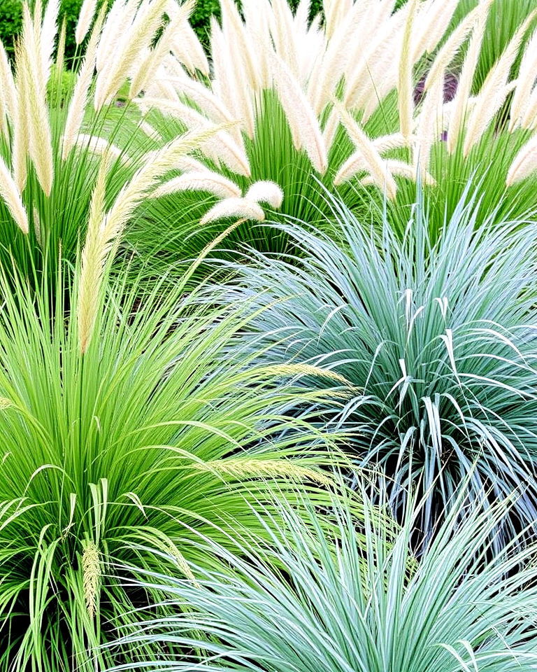 dynamic landscape with ornamental grass garden - 40 Beautiful Gardens