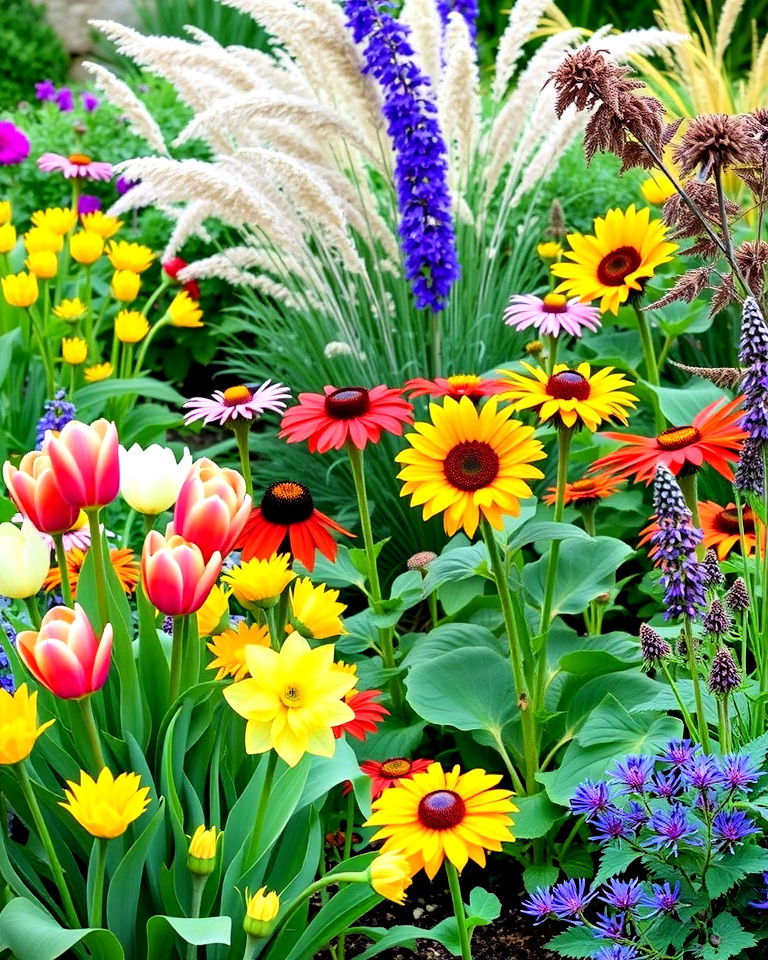 dynamic landscape with seasonal color gardens - 30 Colorado Landscaping Ideas
