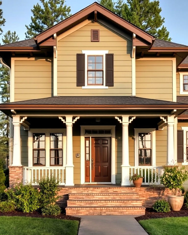 earthy color scheme for craftsman exterior - 40 Craftsman Style House Exterior Ideas