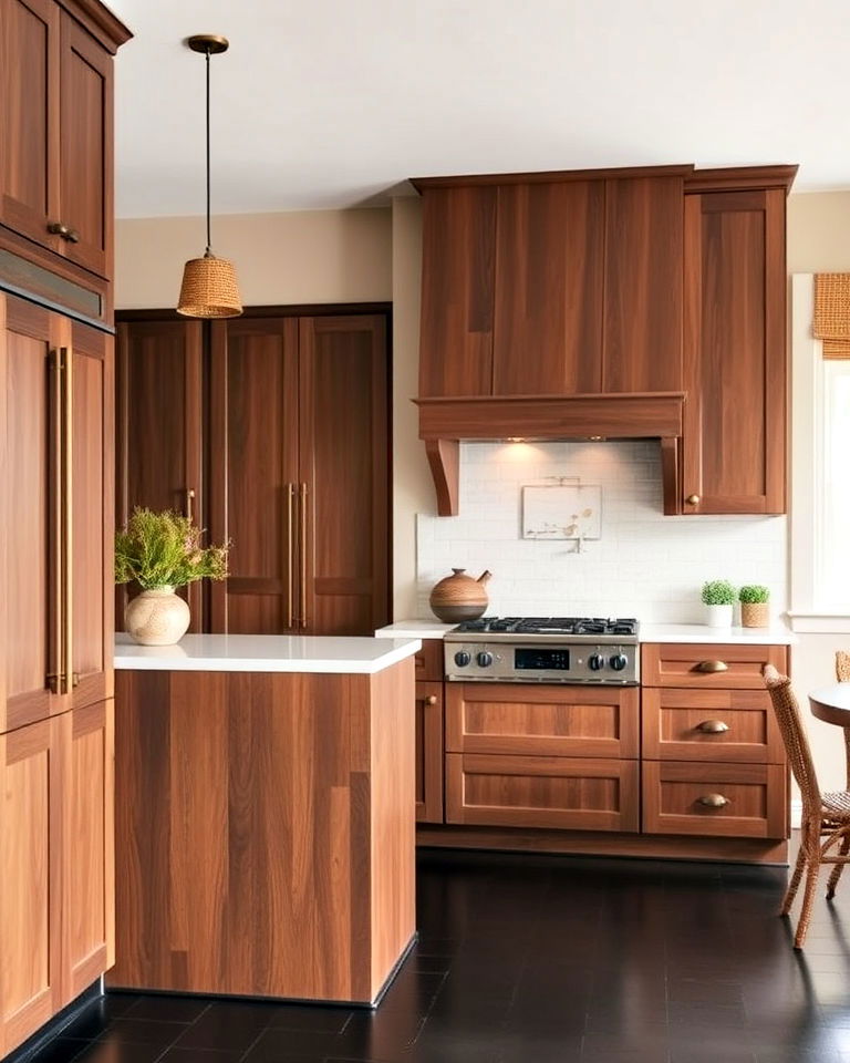 earthy tones and black floor for kitchen - 20 Black Floor Kitchen Ideas
