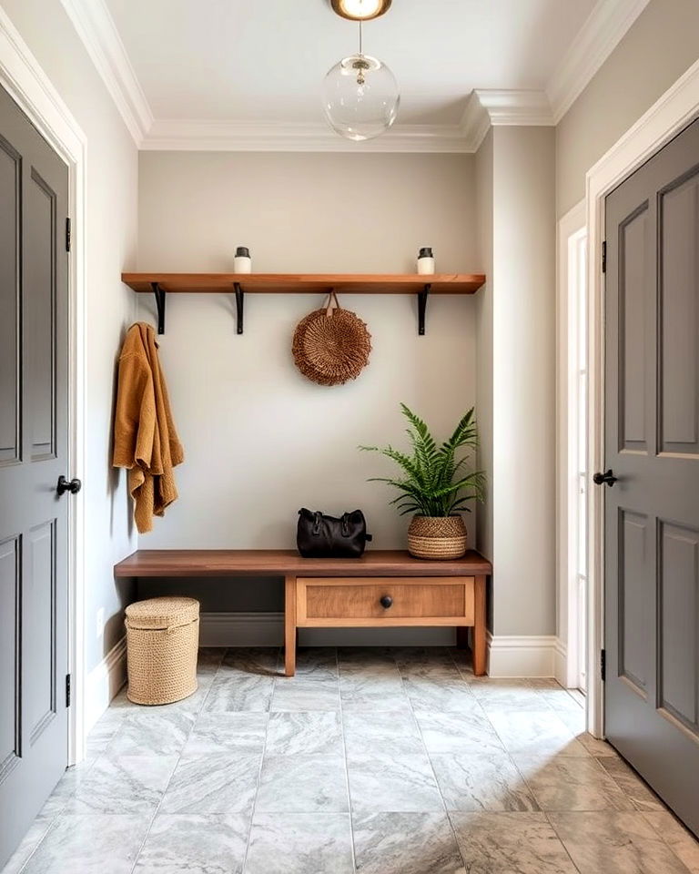 easy to clean durable tile flooring - 15 Mudroom Floor Ideas