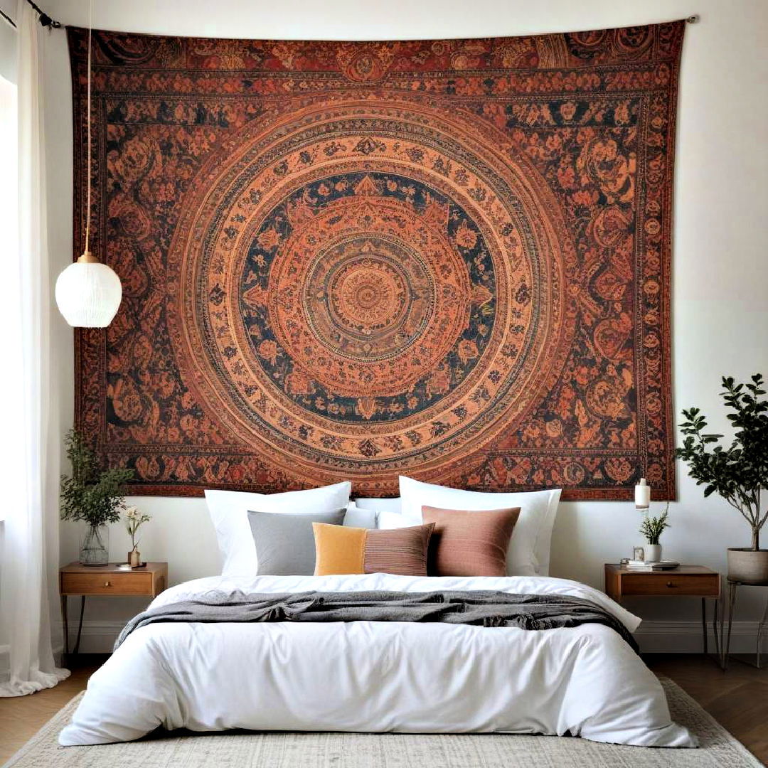 easy to hang tapestry - 40 Home Decor Ideas