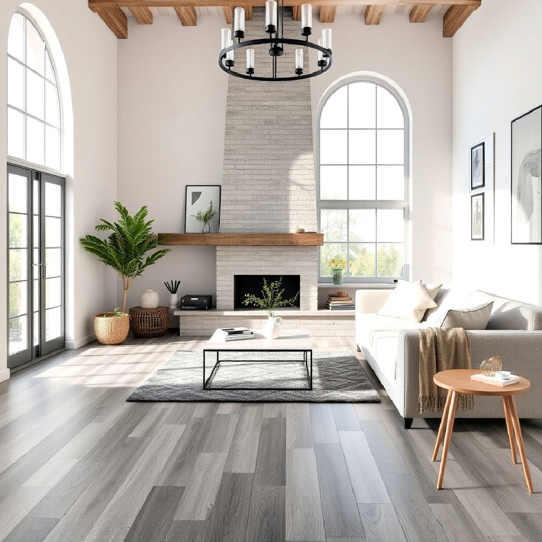 easy to install grey laminate flooring - 25 Grey Flooring Living Room Ideas