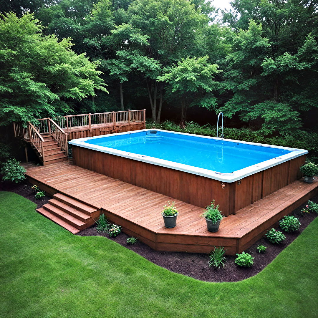 easy to maintain above ground pool - 40 Backyard Pool Ideas