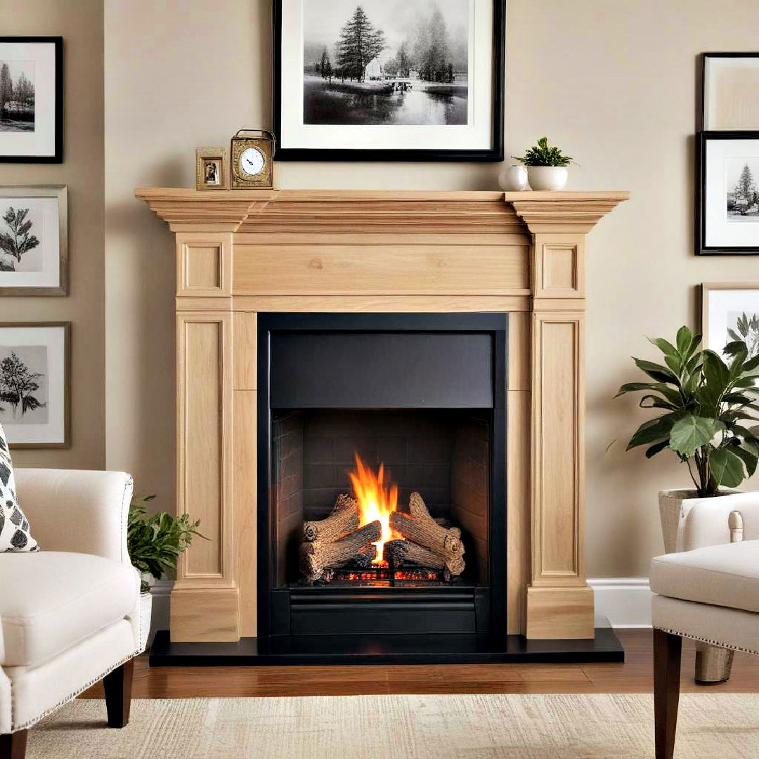 easy to operate traditional mantel electric fireplace - 40 Modern Fireplace Ideas