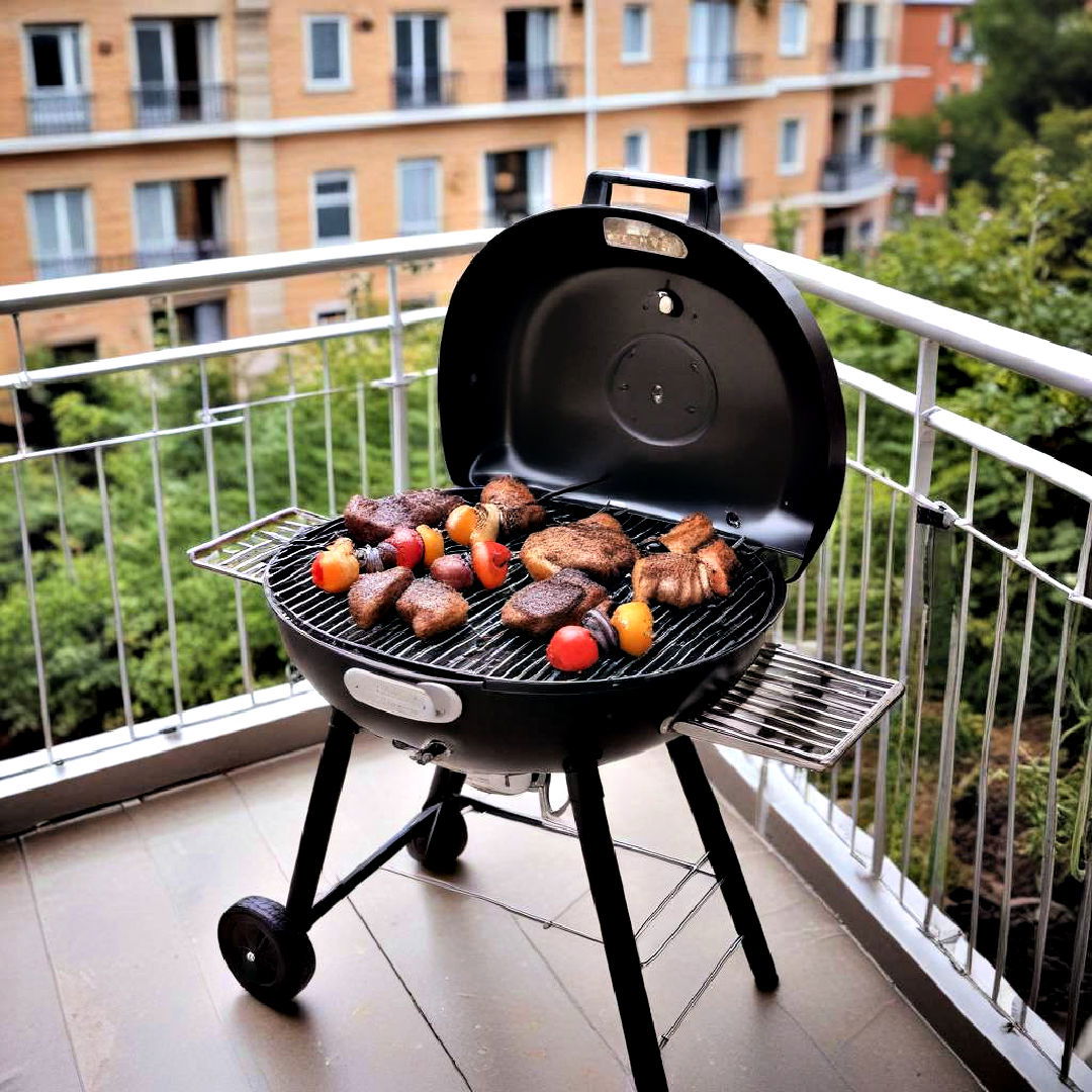 easy to store compact grill - 30 Small Balcony Ideas