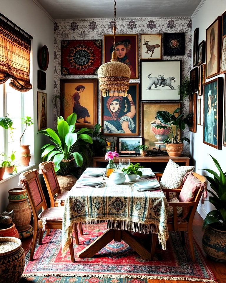 eclectic bohemian dining room - 20 Casual Dining Room Ideas