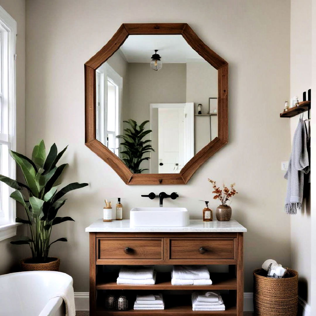 eclectic mirror for boho bathroom - 25 Boho Bathroom Ideas