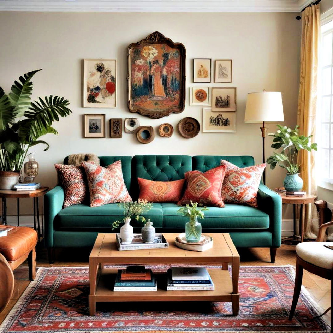 eclectic mix living room - 40 Living Room Ideas
