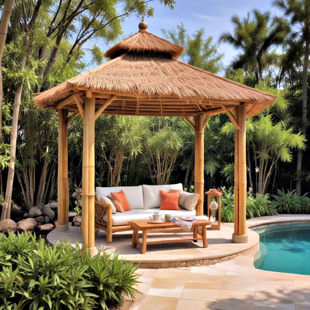 eco conscious bamboo gazebo - 15 Pool Gazebo Ideas