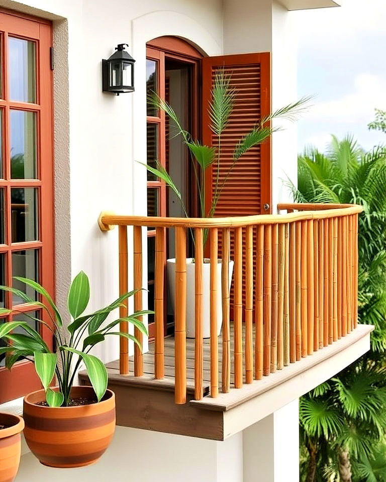 eco friendly bamboo balcony railing - 25 Balcony Railing Design Ideas