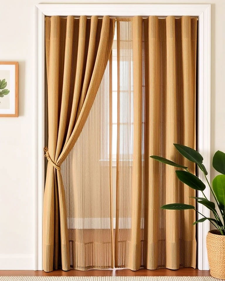 eco friendly bamboo curtains - 30 Closet Curtain Ideas