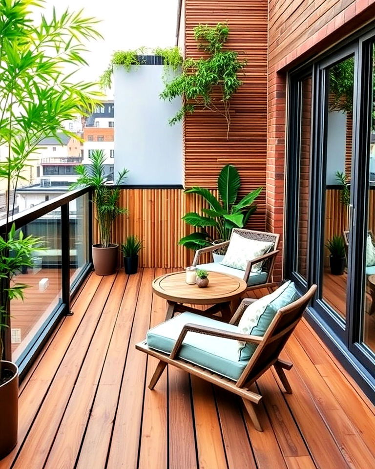 eco friendly bamboo decking - 20 Balcony Deck Ideas