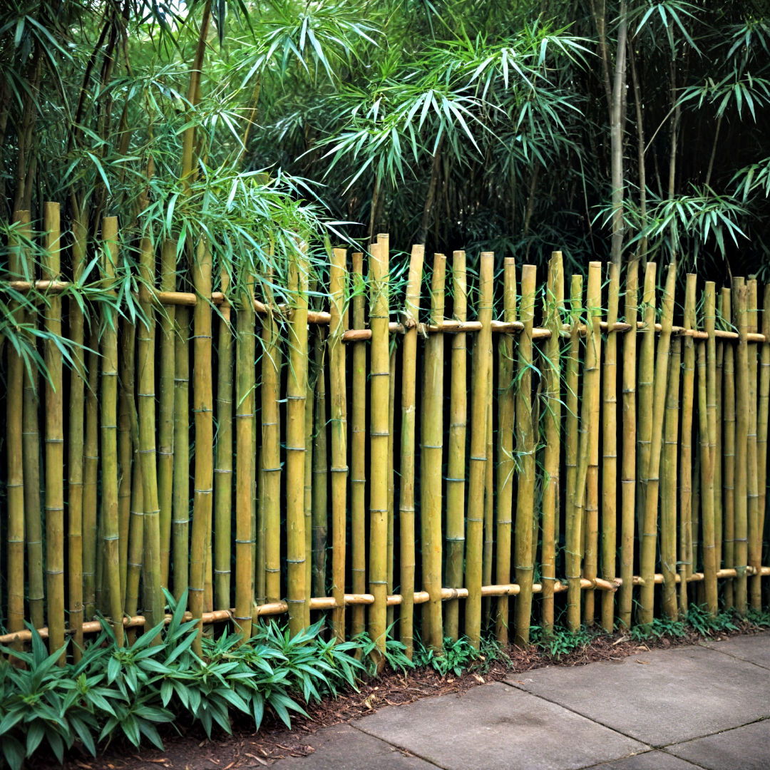 eco friendly bamboo fence - 40 Garden Fence Ideas