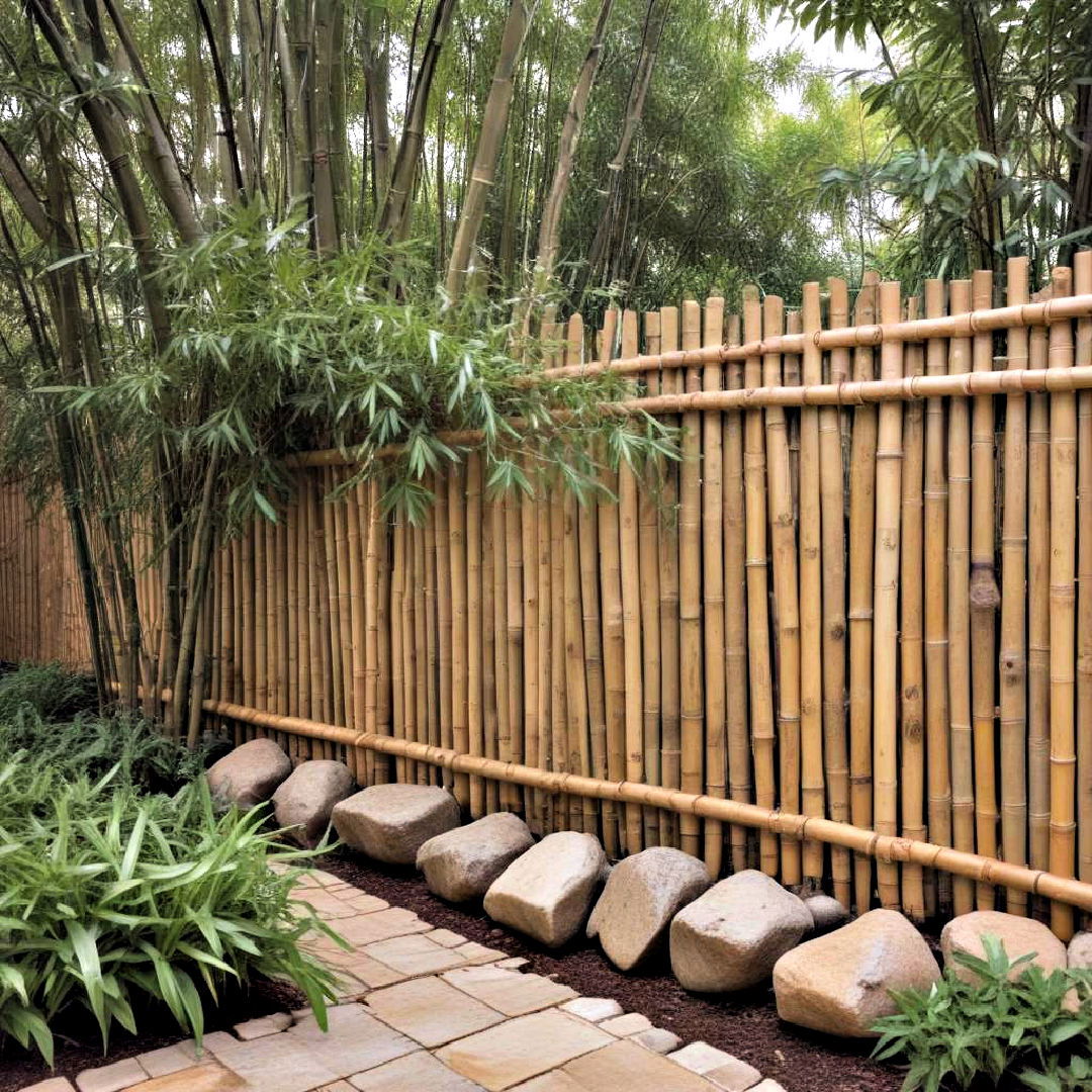 eco friendly bamboo fence - 25 Backyard Fence Ideas