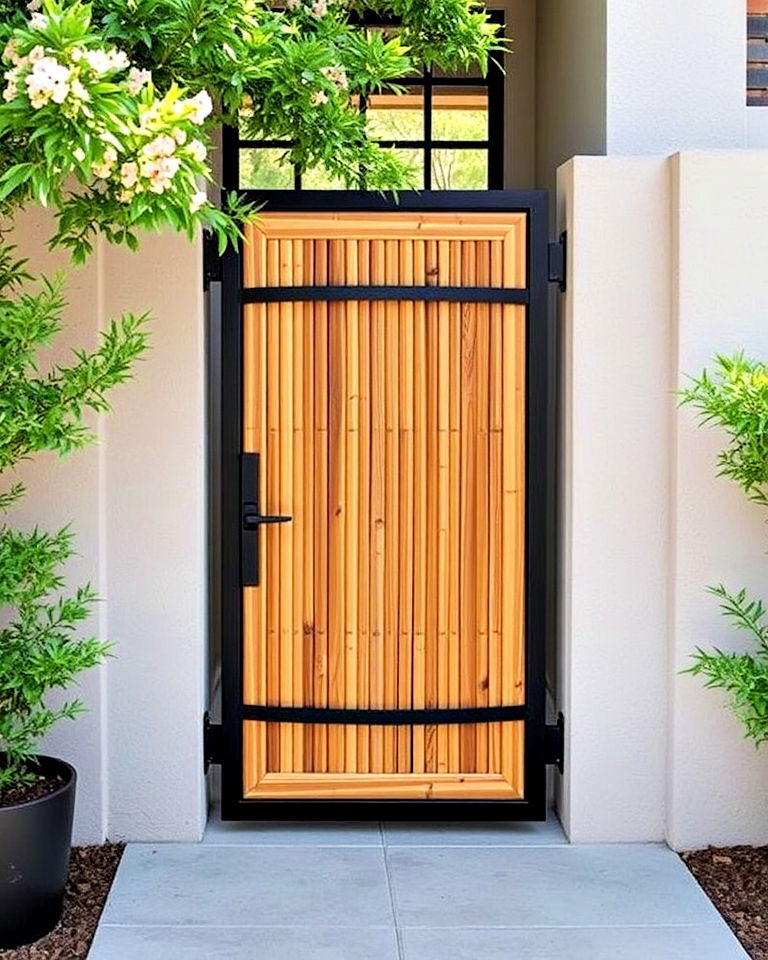 eco friendly bamboo gate - 20 Front Door Gate Ideas