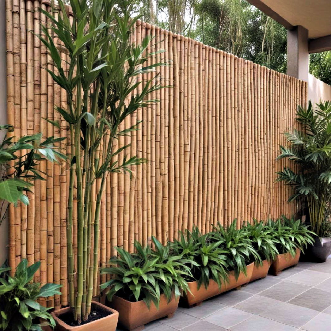 eco friendly bamboo screen - 30 Outdoor Privacy Screen Ideas
