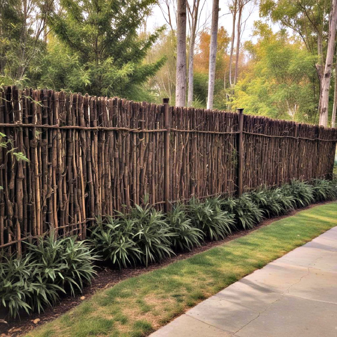 eco friendly brushwood fence - 25 Backyard Fence Ideas