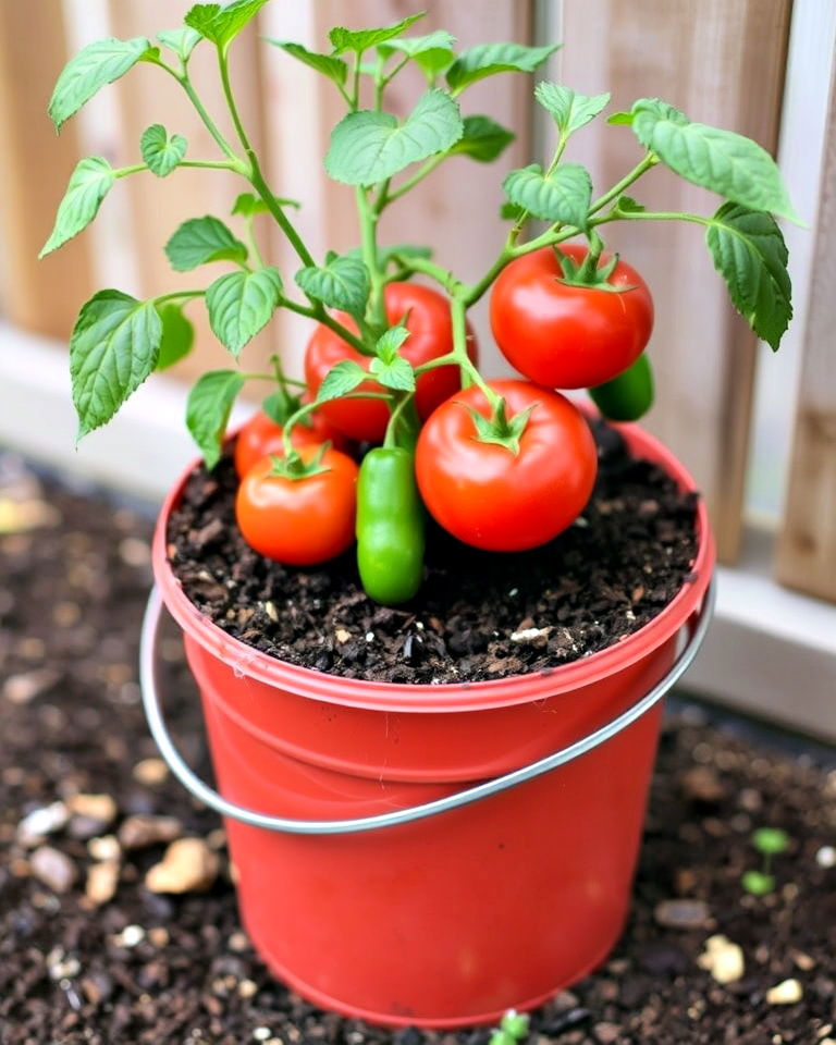 eco friendly bucket compost planter - 20 Bucket Garden Ideas