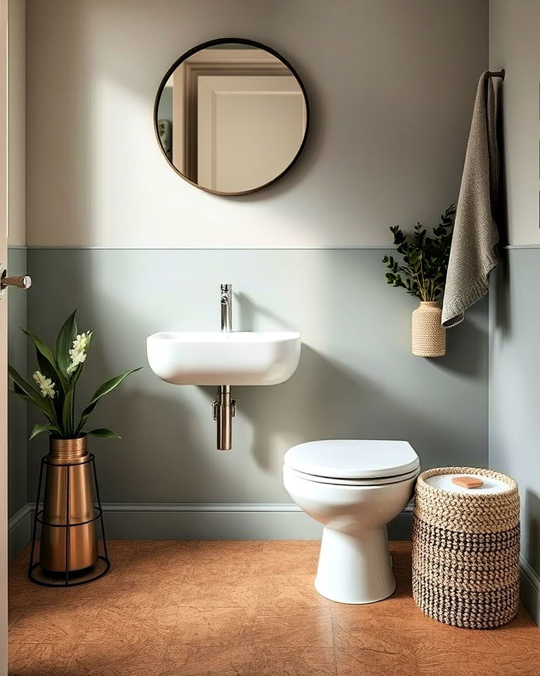 eco friendly cork flooring - 15 Small Bathroom Flooring Ideas