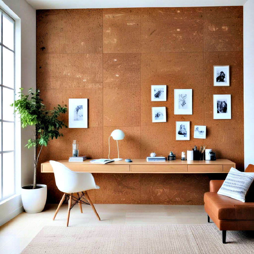 eco friendly cork wall panels - 40 Wall Decor Ideas