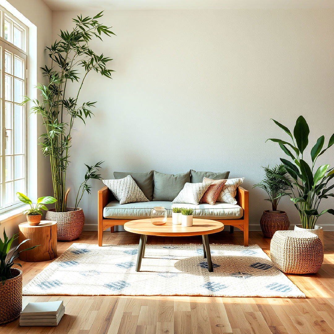 eco friendly design for organic modern living room - 25 Organic Modern Living Room Design Ideas