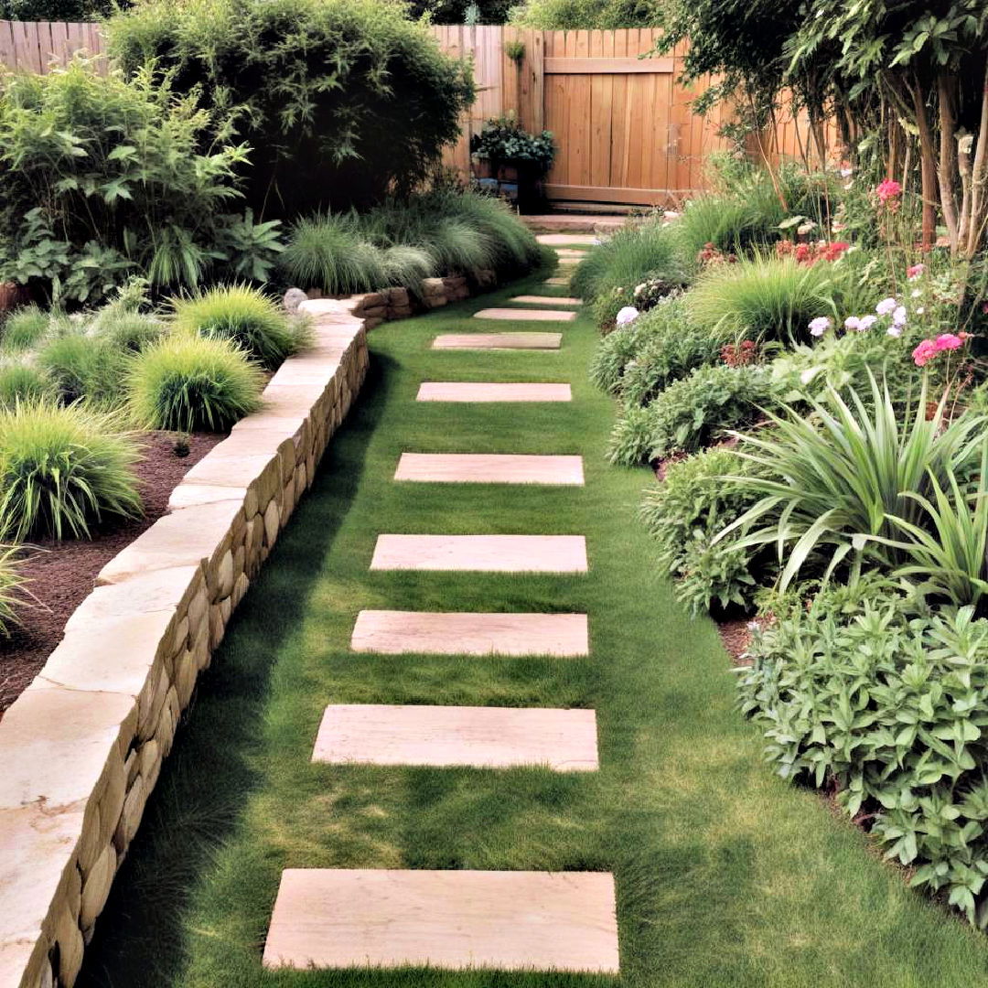 eco friendly grass pathway - 40 Backyard Walkway Ideas
