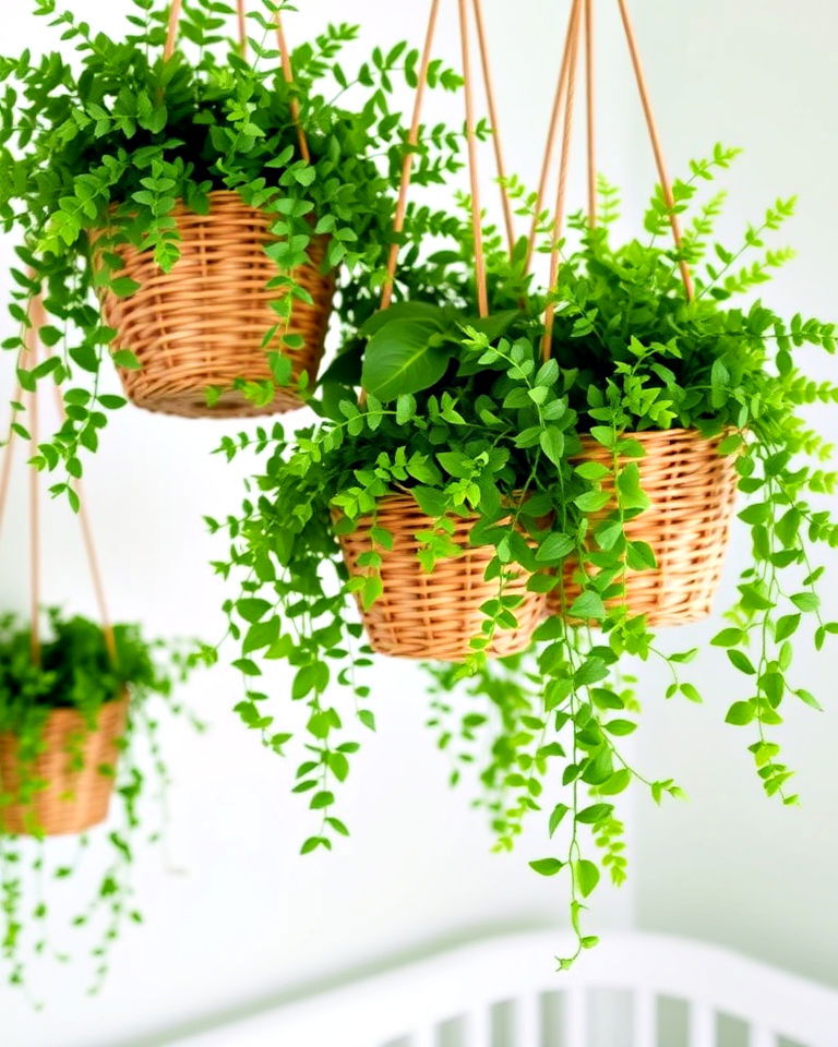 eco friendly hanging planter baskets - 25 Green Nursery Ideas