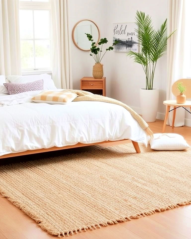 eco friendly natural fiber rug for bedroom - 30 Bedroom Rug Ideas