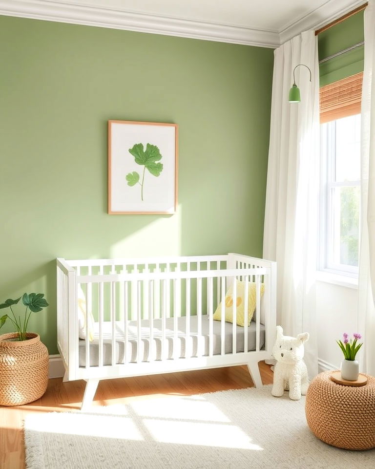 eco friendly paint for green nursery - 25 Green Nursery Ideas