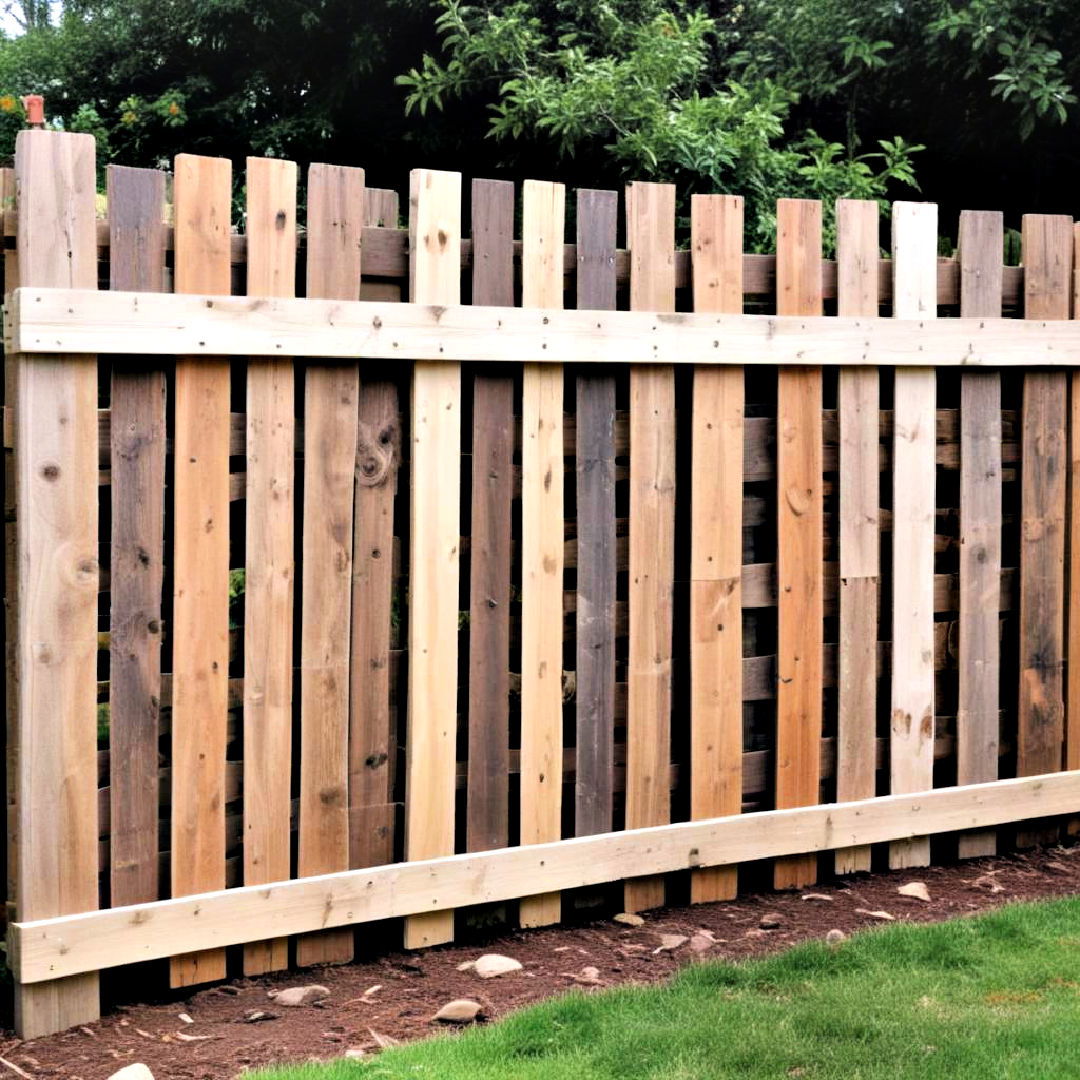 eco friendly palette fence - 25 Decorative Fence Ideas