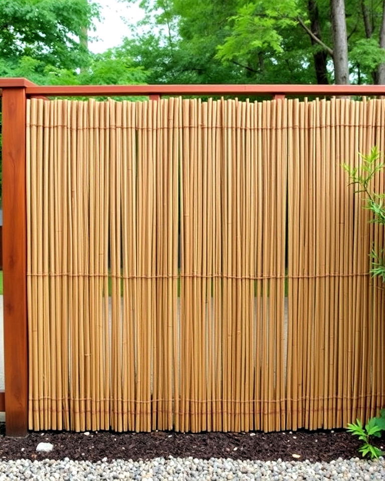 eco friendly reed fence - 40 Japanese Fence Ideas