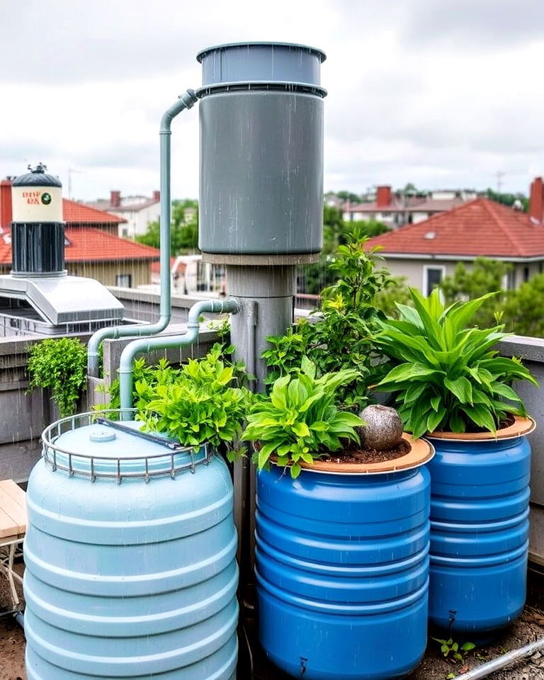 eco friendly rooftop rainwater harvesting system - 30 Residential Rooftop Design Ideas