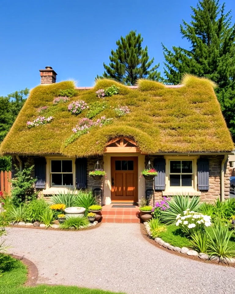 eco friendly rustic cottage green roof - 20 Houses With Green Roofs