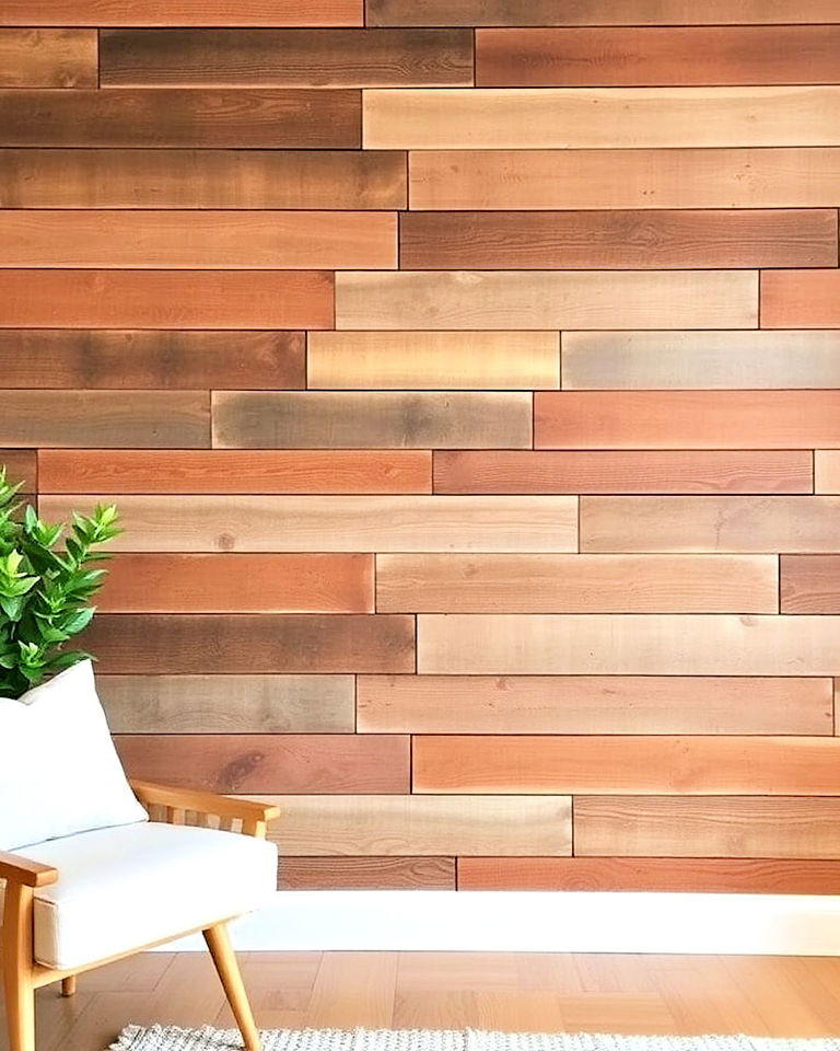 eco friendly rustic reclaimed wood slats - 40 Wood Slat Accent Wall Ideas