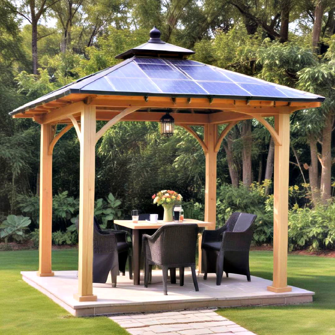 eco friendly solar powered gazebo - 40 Gazebo Design Ideas