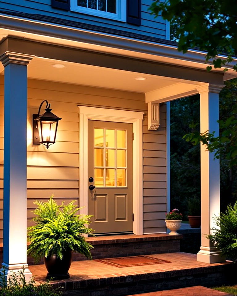 eco friendly solar powered lights for front porch - 20 Front Porch Lighting Ideas