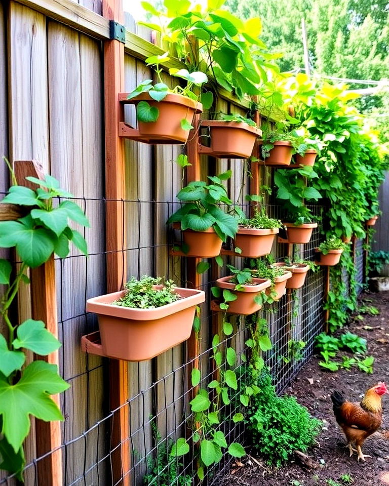 eco friendly vertical garden fence - 25 Chicken Fence Ideas