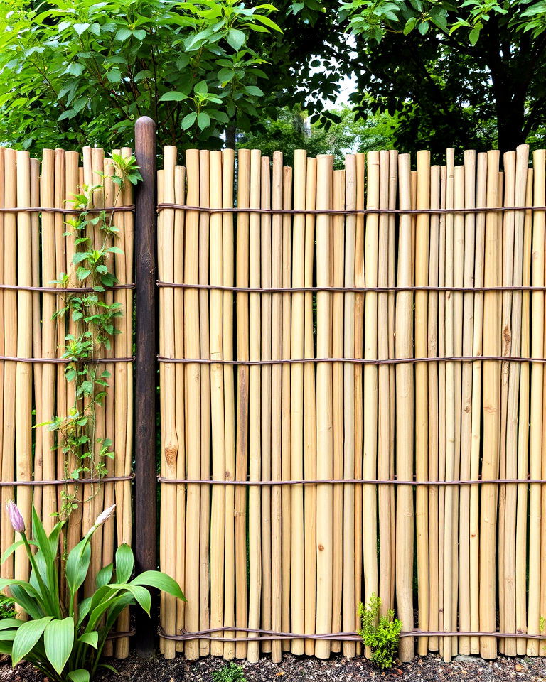 eco friendly water reed fence - 40 Japanese Fence Ideas